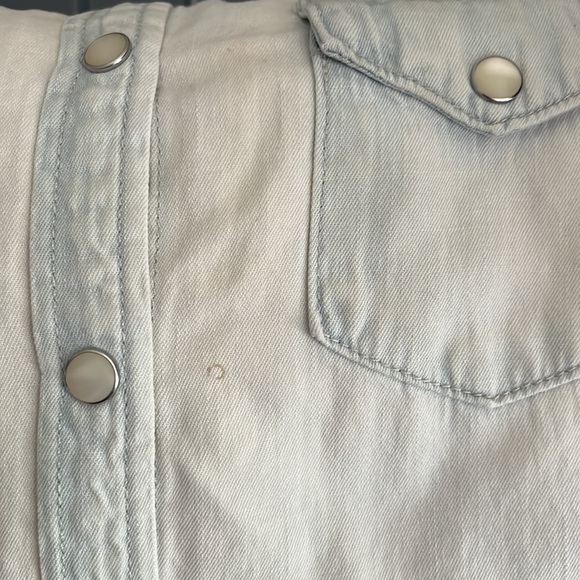 GAP Bleached Denim Shirt, XS - Picture 9 of 9